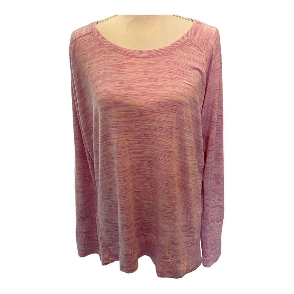 Champion long sleeve Elite heather top with ribbing at wrists and waist